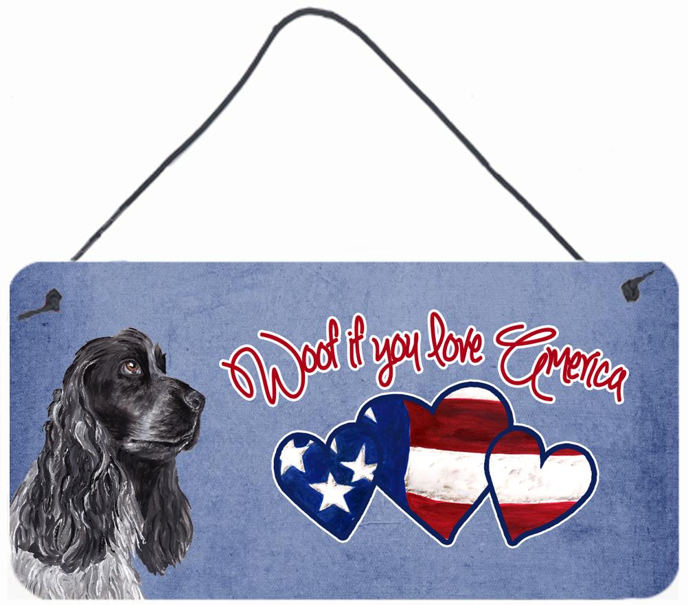 Woof if you love America Cocker Spaniel Wall or Door Hanging Prints SC9920DS612 by Caroline's Treasures
