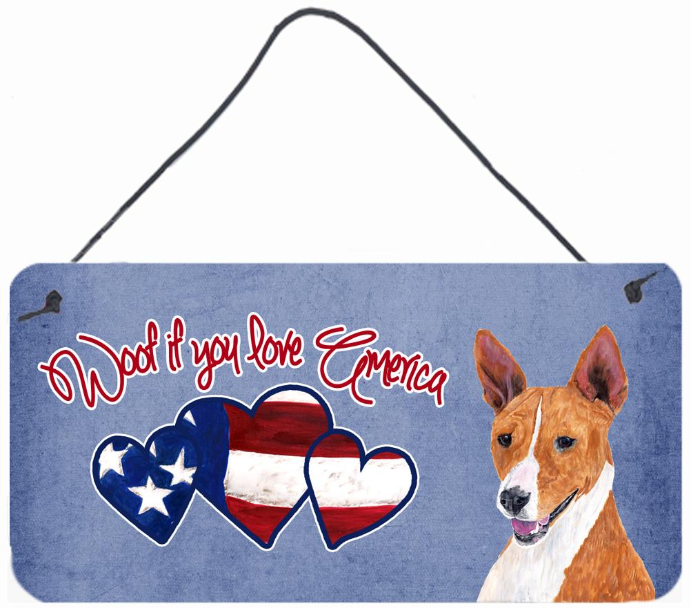 Woof if you love America Basenji Wall or Door Hanging Prints SC9942DS612 by Caroline's Treasures
