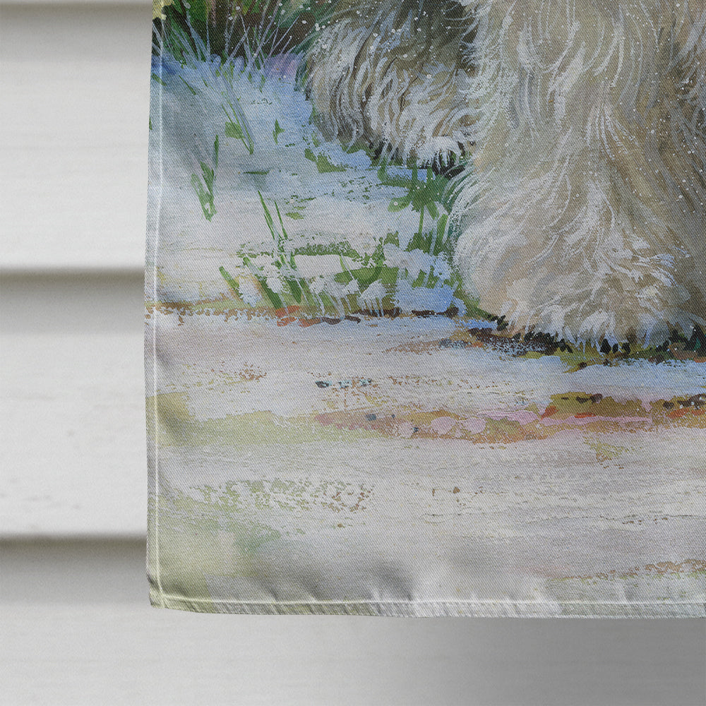 Old English Sheepdog by Don Squires Flag Canvas House Size SDSQ0304CHF  the-store.com.