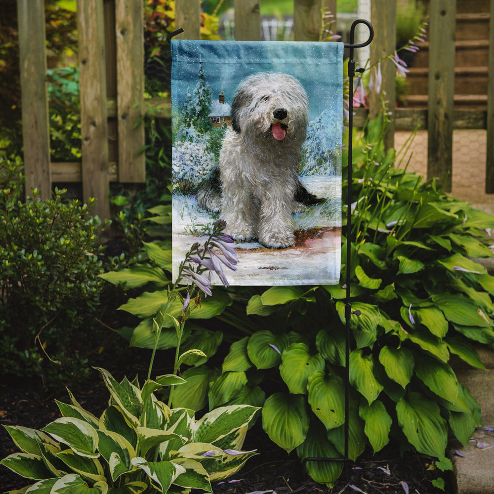 Old English Sheepdog by Don Squires Flag Garden Size SDSQ0304GF
