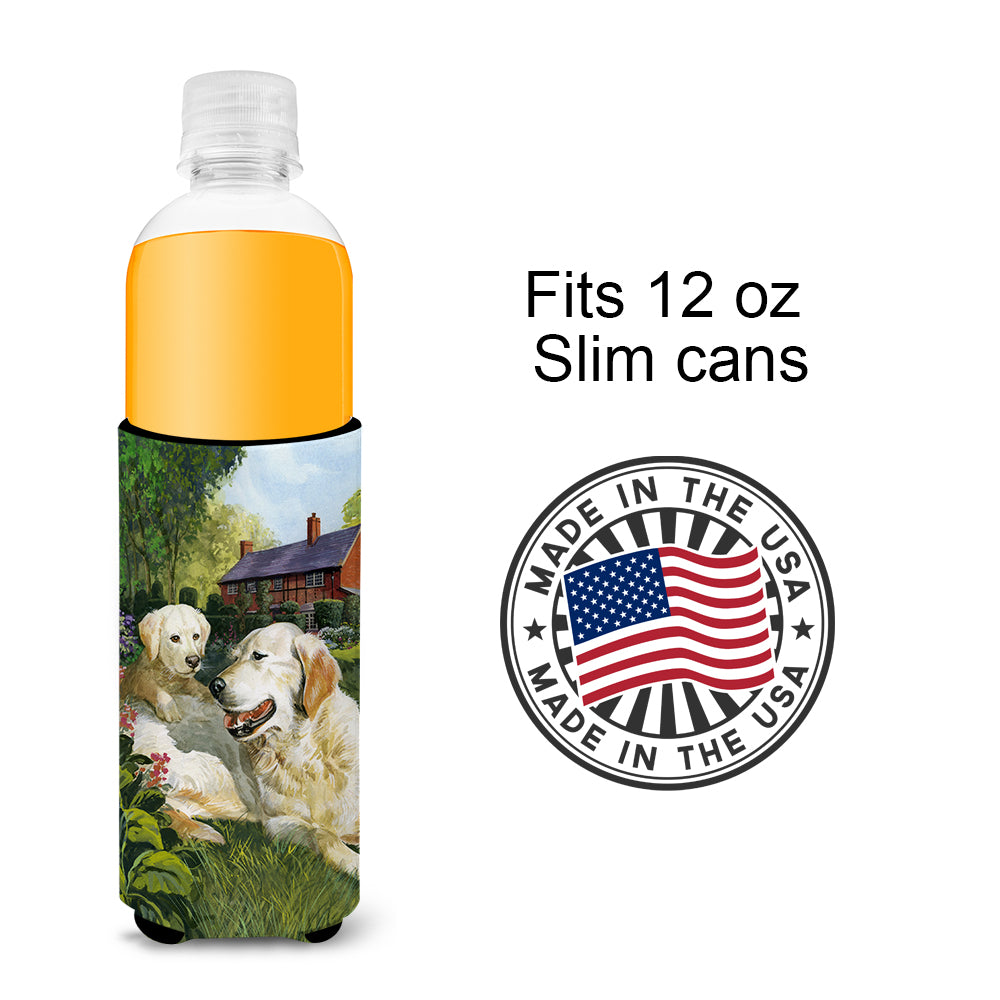Yellow Labradors by Don Squires Ultra Beverage Insulators for slim cans SDSQ0431MUK  the-store.com.
