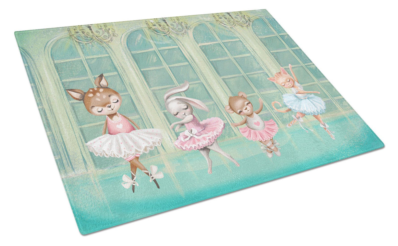 Buy this Animal Ballerinas Dancing Glass Cutting Board Large