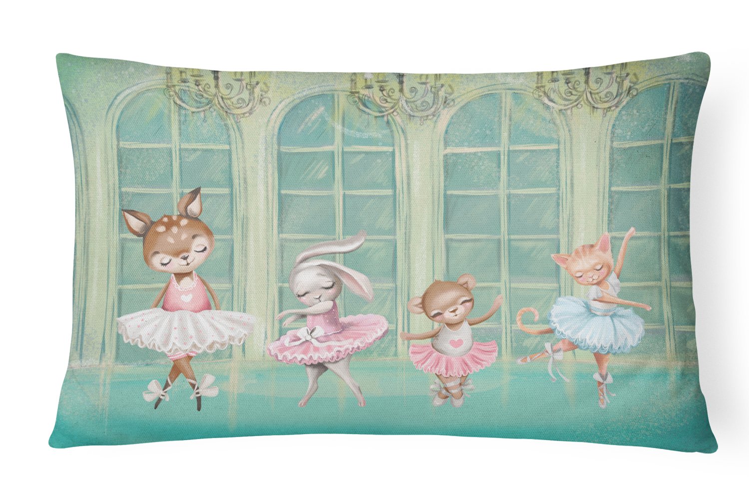 Buy this Animal Ballerinas Dancing Canvas Fabric Decorative Pillow