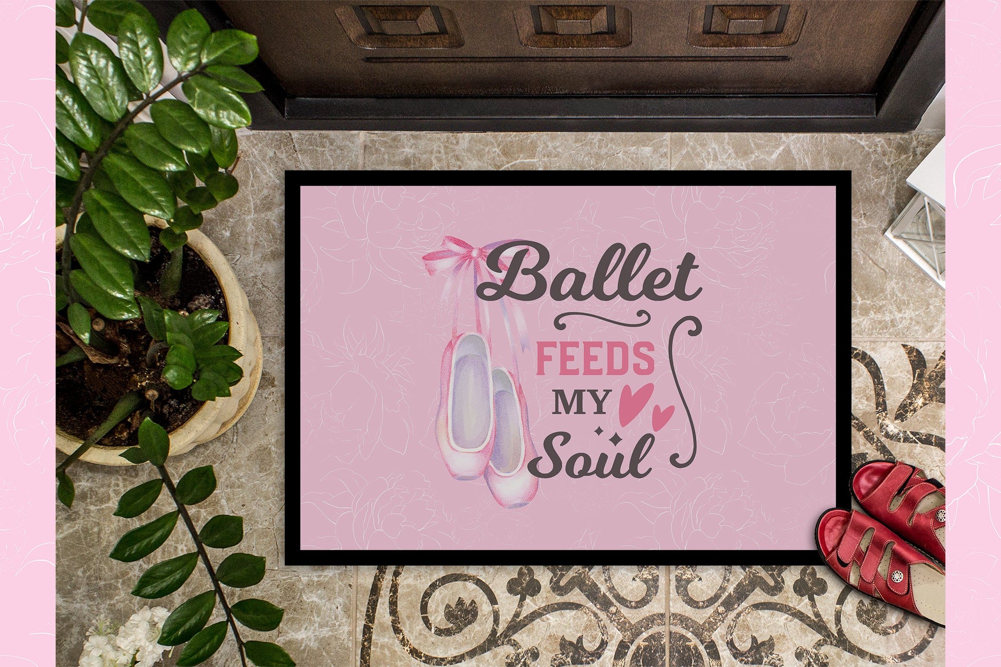 Ballet Feeds my Soul Indoor or Outdoor Mat 24x36 - the-store.com