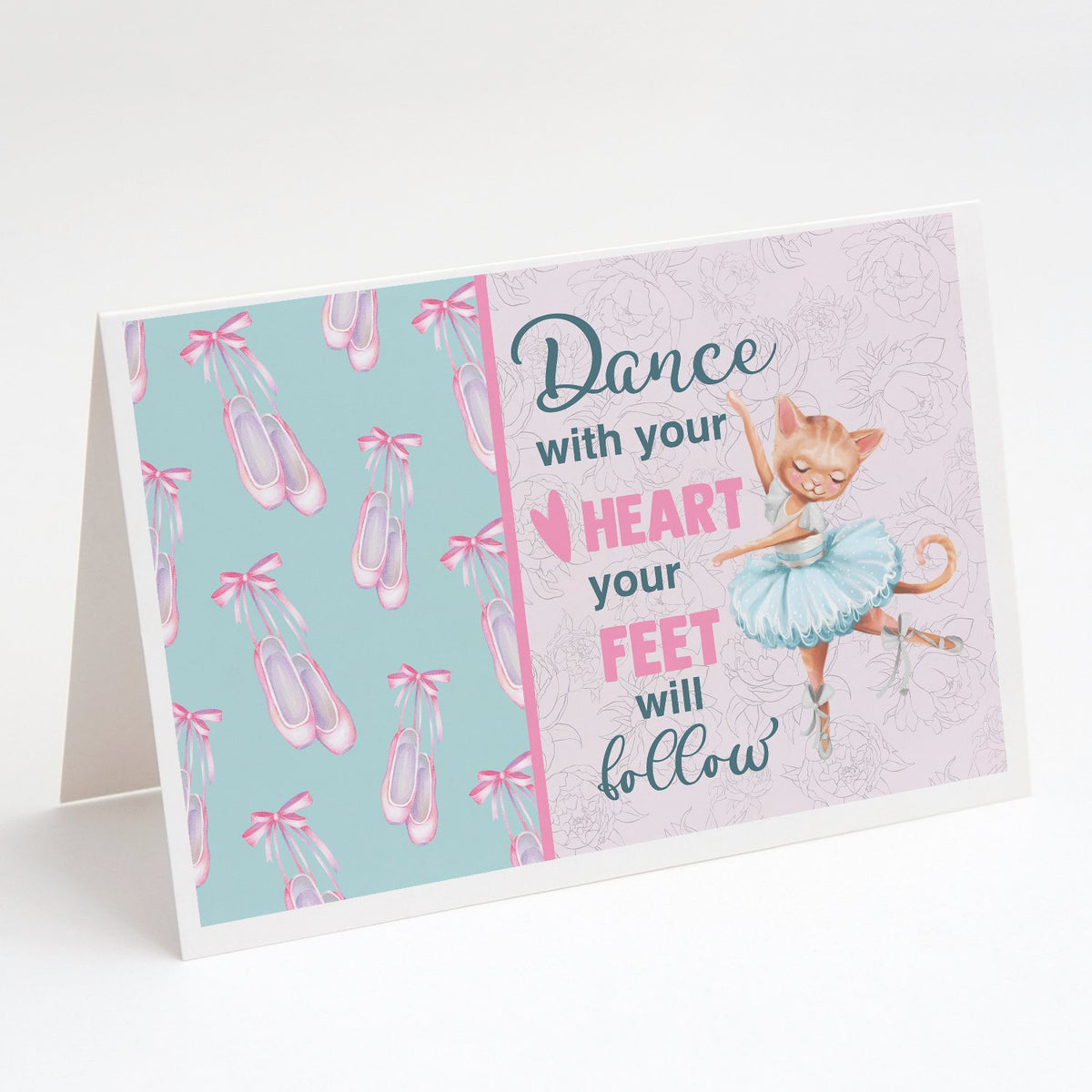 Buy this Dance with your heart and your feet will follow Greeting Cards and Envelopes Pack of 8