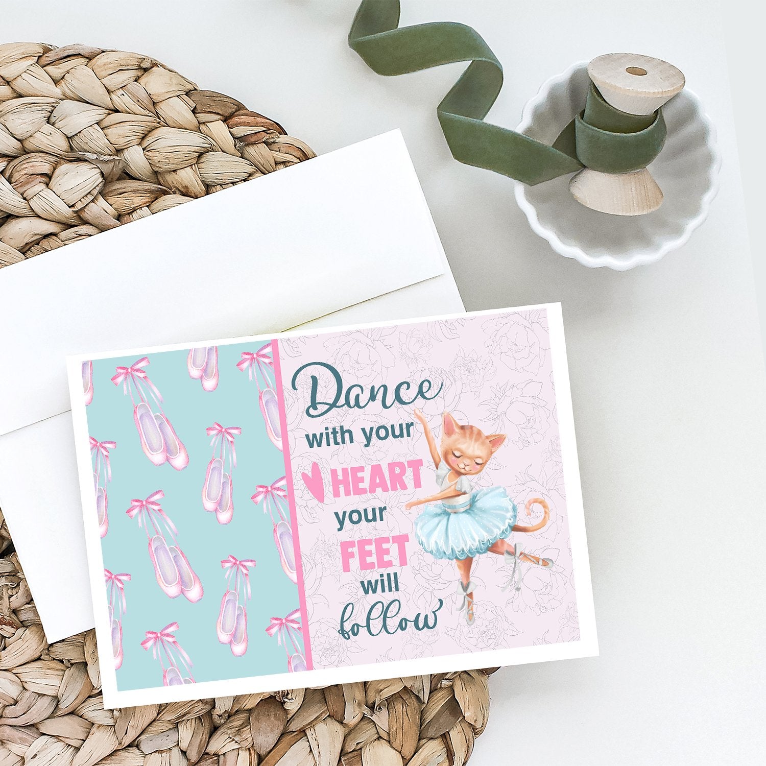 Buy this Dance with your heart and your feet will follow Greeting Cards and Envelopes Pack of 8