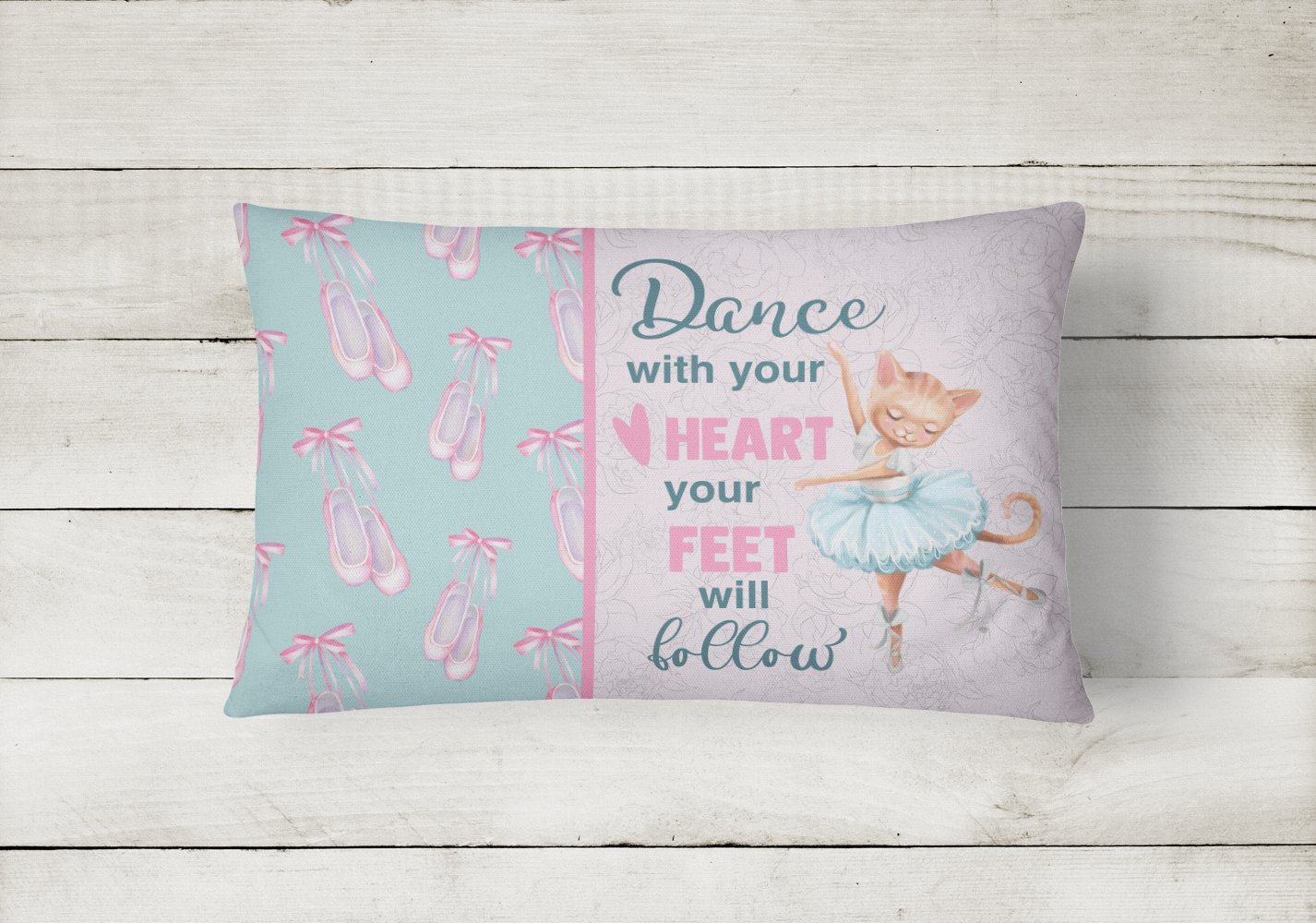 Buy this Dance with your heart and your feet will follow Canvas Fabric Decorative Pillow