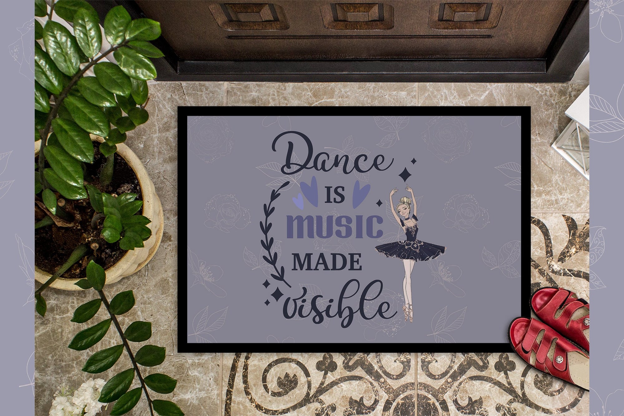 Dance is music made visible Indoor or Outdoor Mat 24x36 - the-store.com