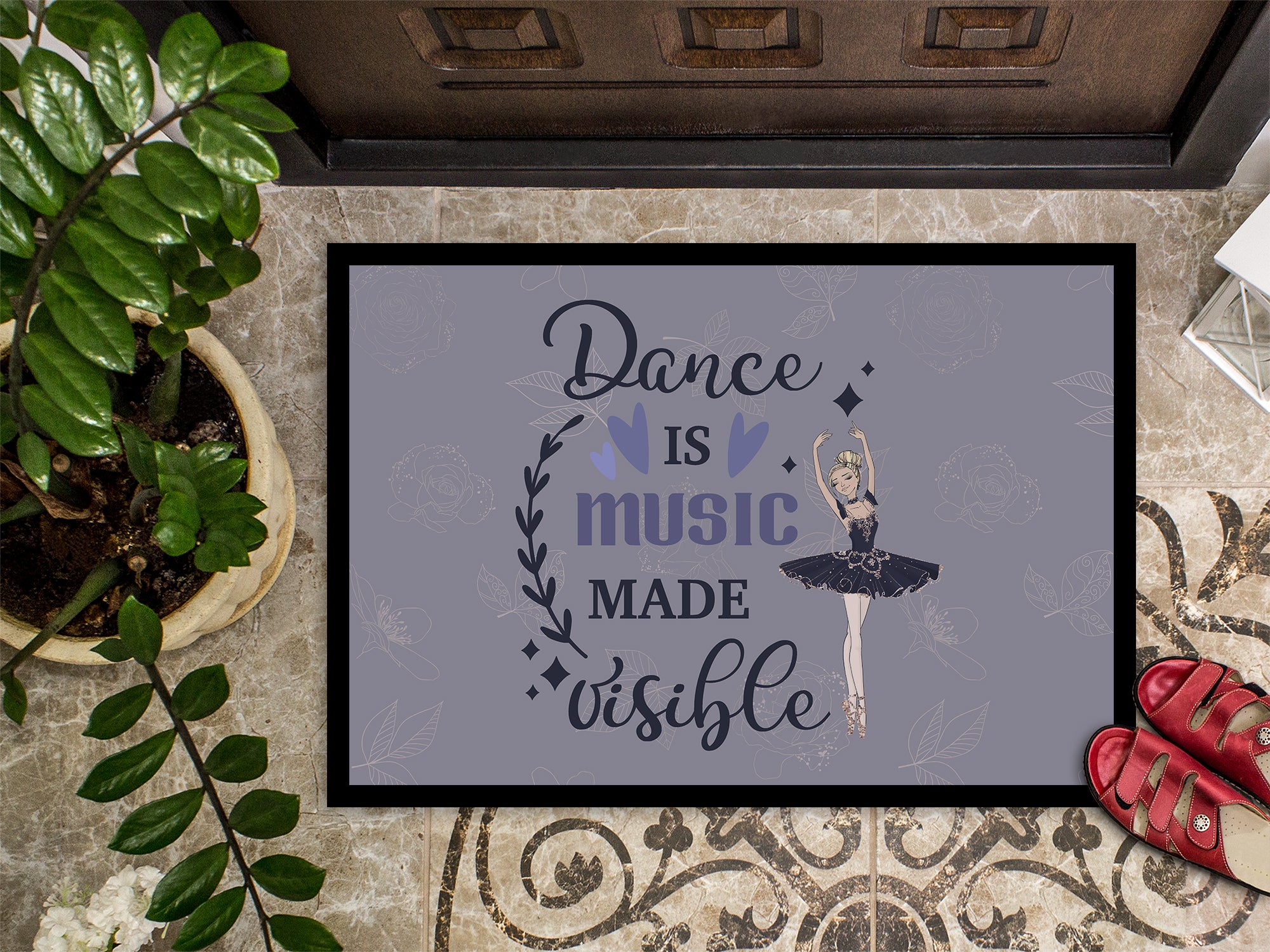 Dance is music made visible Indoor or Outdoor Mat 18x27 - the-store.com