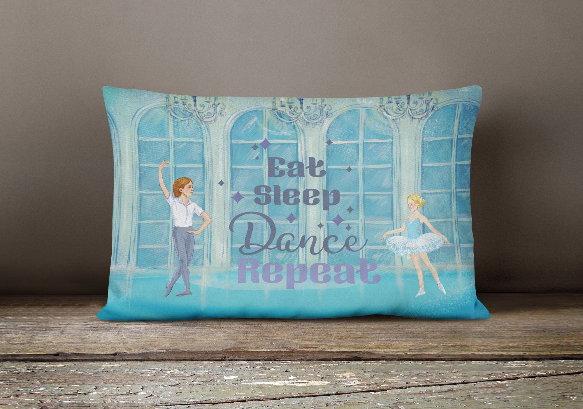 Eat Sleep Dance Repeat Canvas Fabric Decorative Pillow - the-store.com