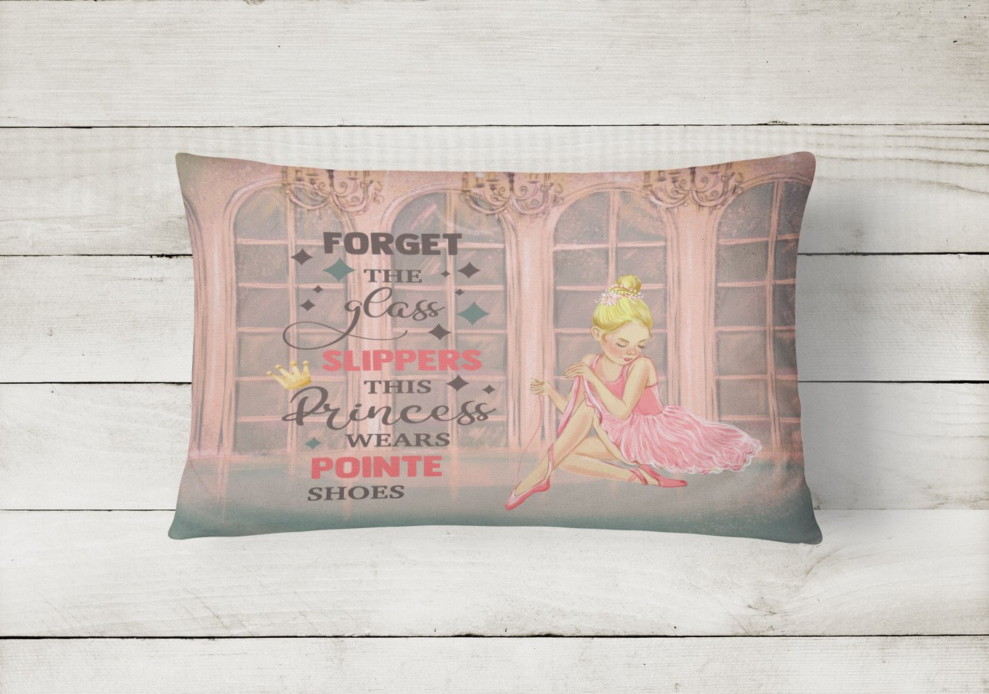 Buy this This Princess Wears Pionte Shoes Dance Canvas Fabric Decorative Pillow
