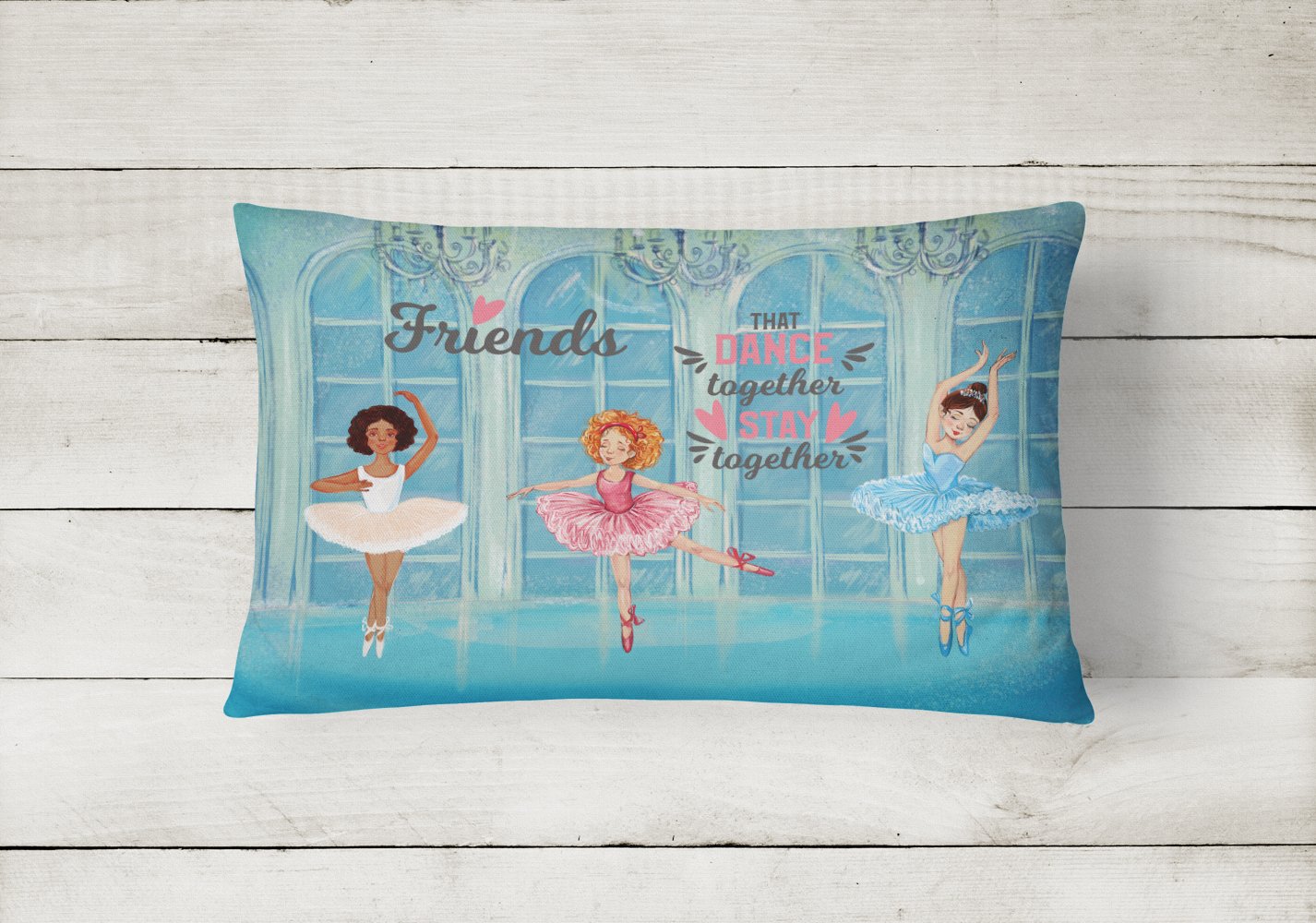 Friends that Dance together stay together Canvas Fabric Decorative Pillow - the-store.com