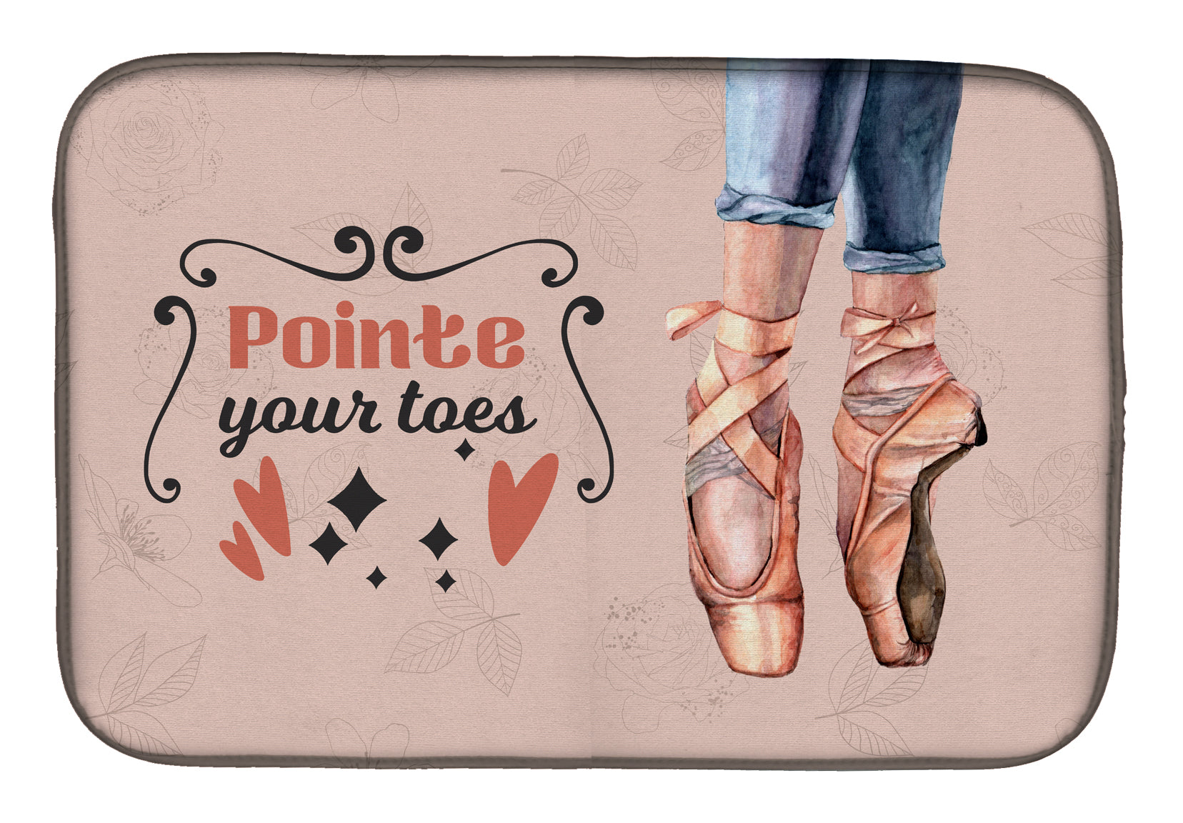 Pointe your Toes Dance Dish Drying Mat  the-store.com.