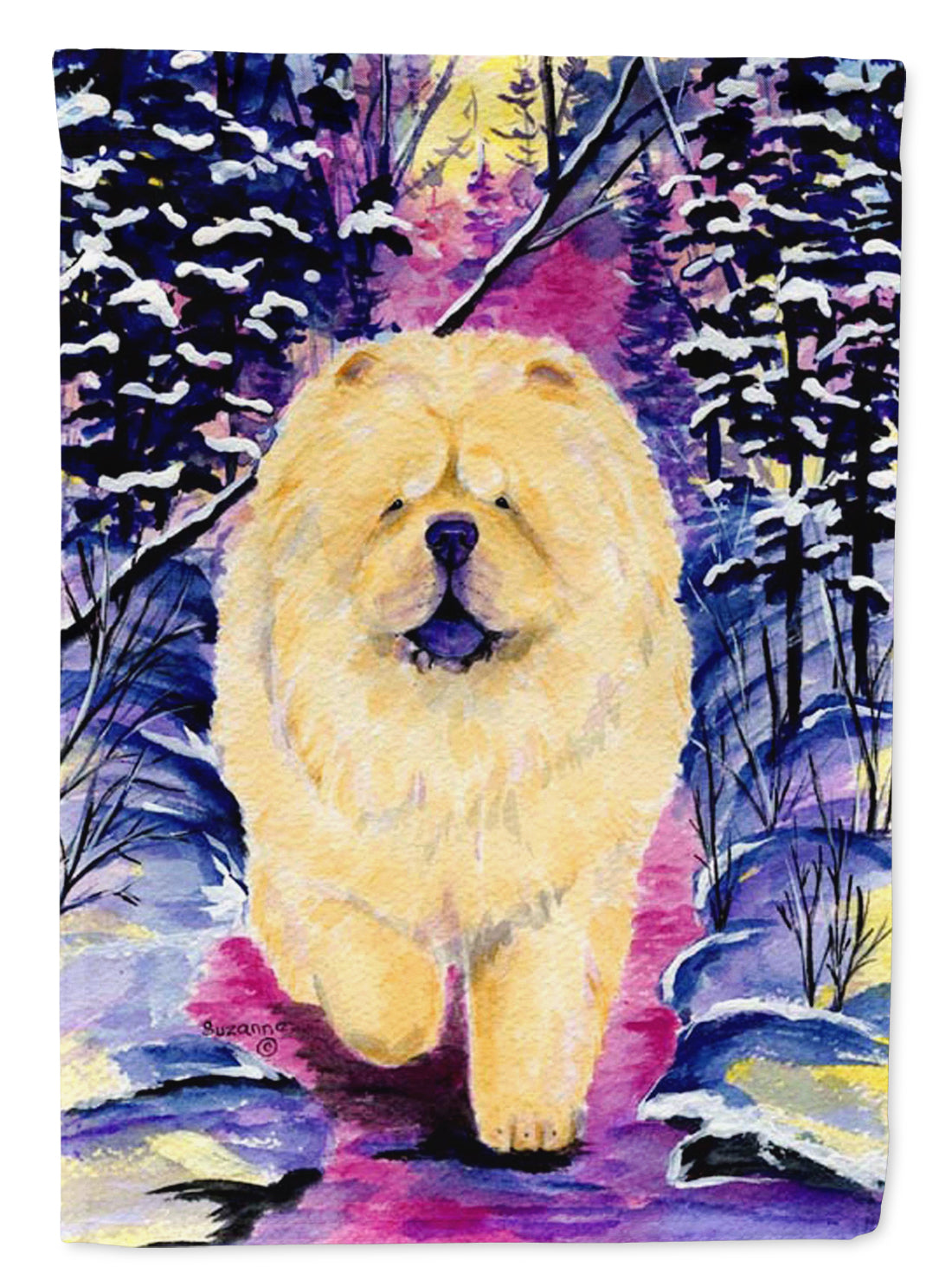 Chow Chow Flag Canvas House Size  the-store.com.