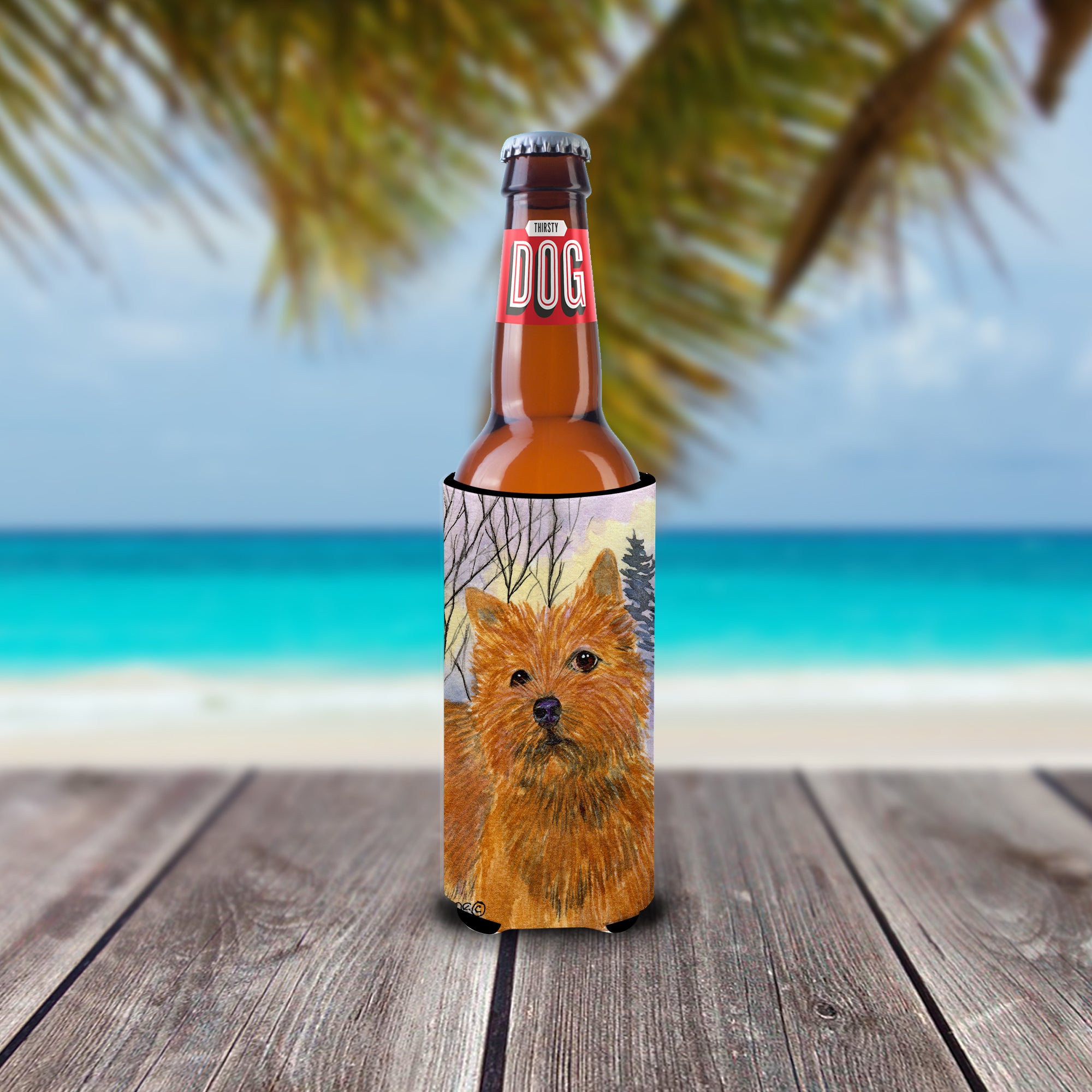 Norwich Terrier Ultra Beverage Insulators for slim cans SS1012MUK.