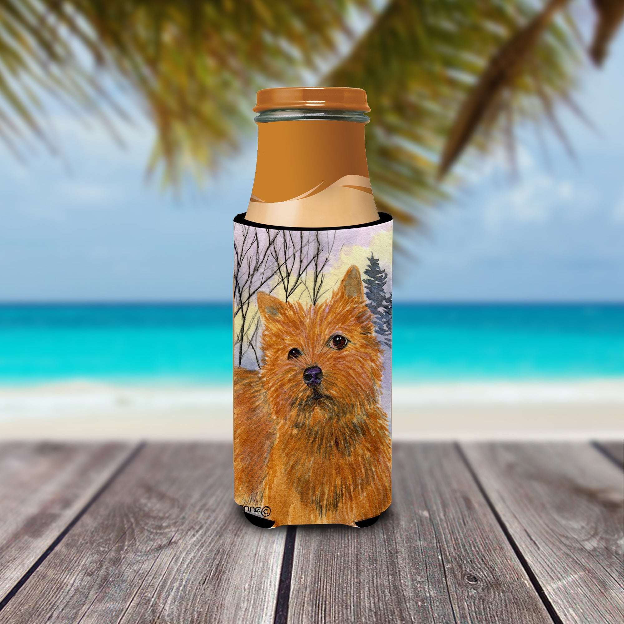 Norwich Terrier Ultra Beverage Insulators for slim cans SS1012MUK.
