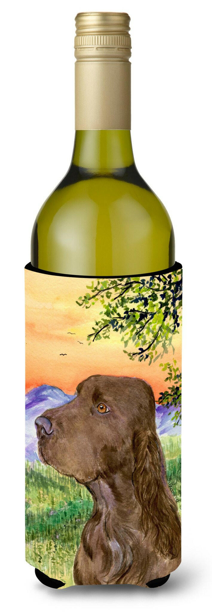 Field Spaniel Wine Bottle Beverage Insulator Beverage Insulator Hugger SS1017LITERK by Caroline&#39;s Treasures