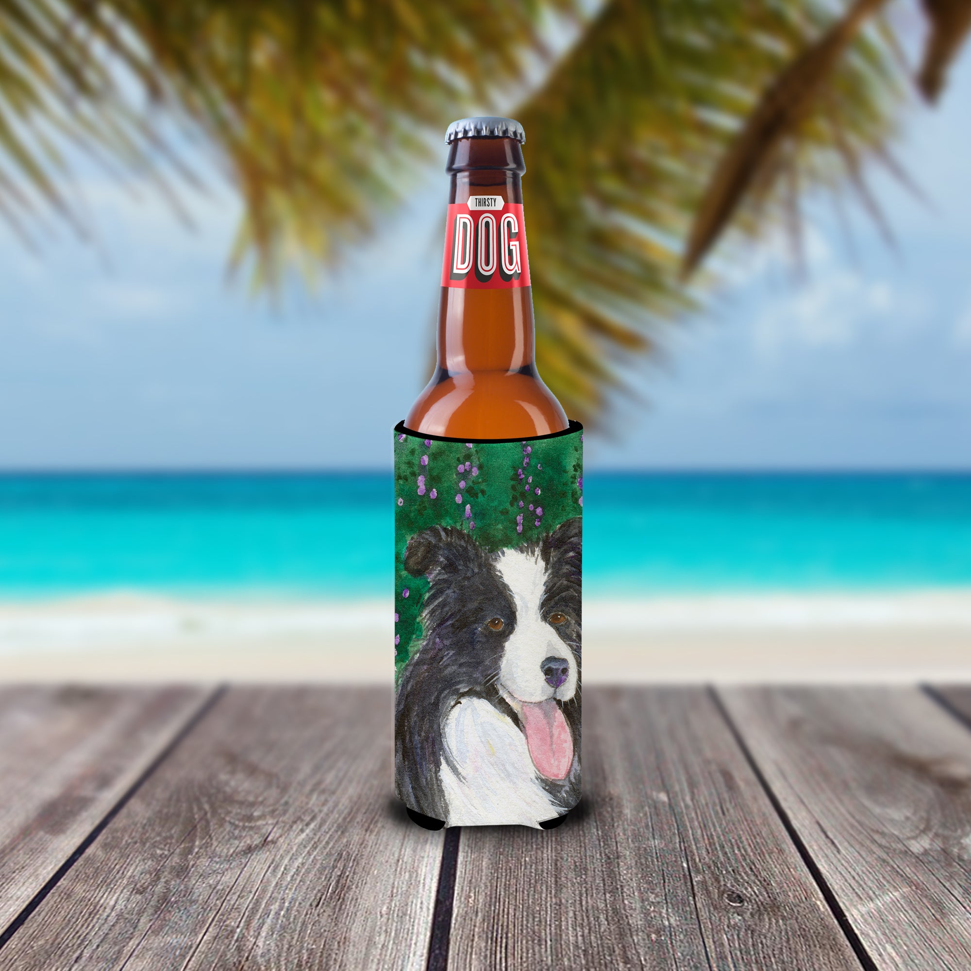 Border Collie Ultra Beverage Insulators for slim cans SS1053MUK