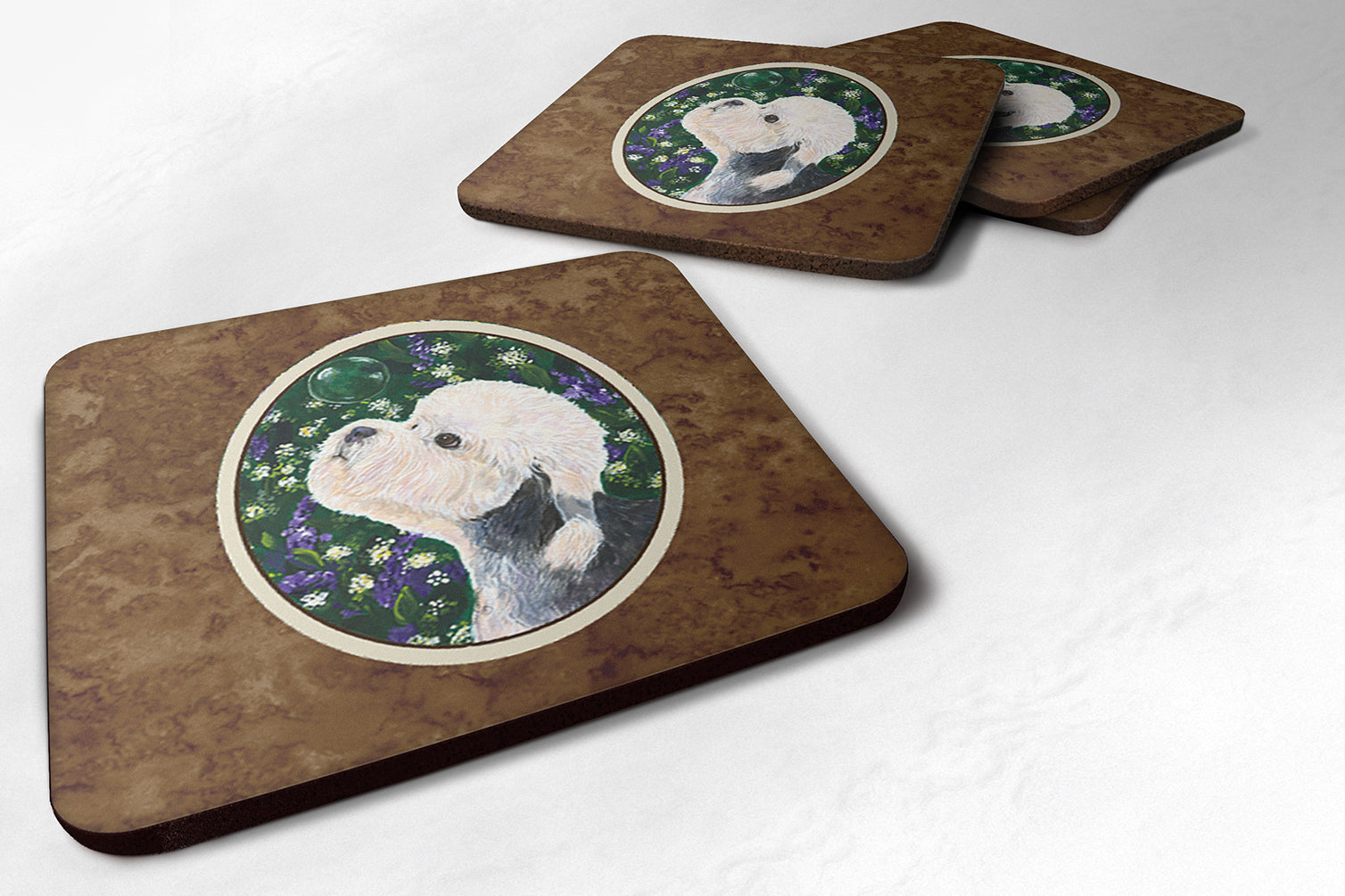 Set of 4 Dandie Dinmont Terrier Foam Coasters - the-store.com