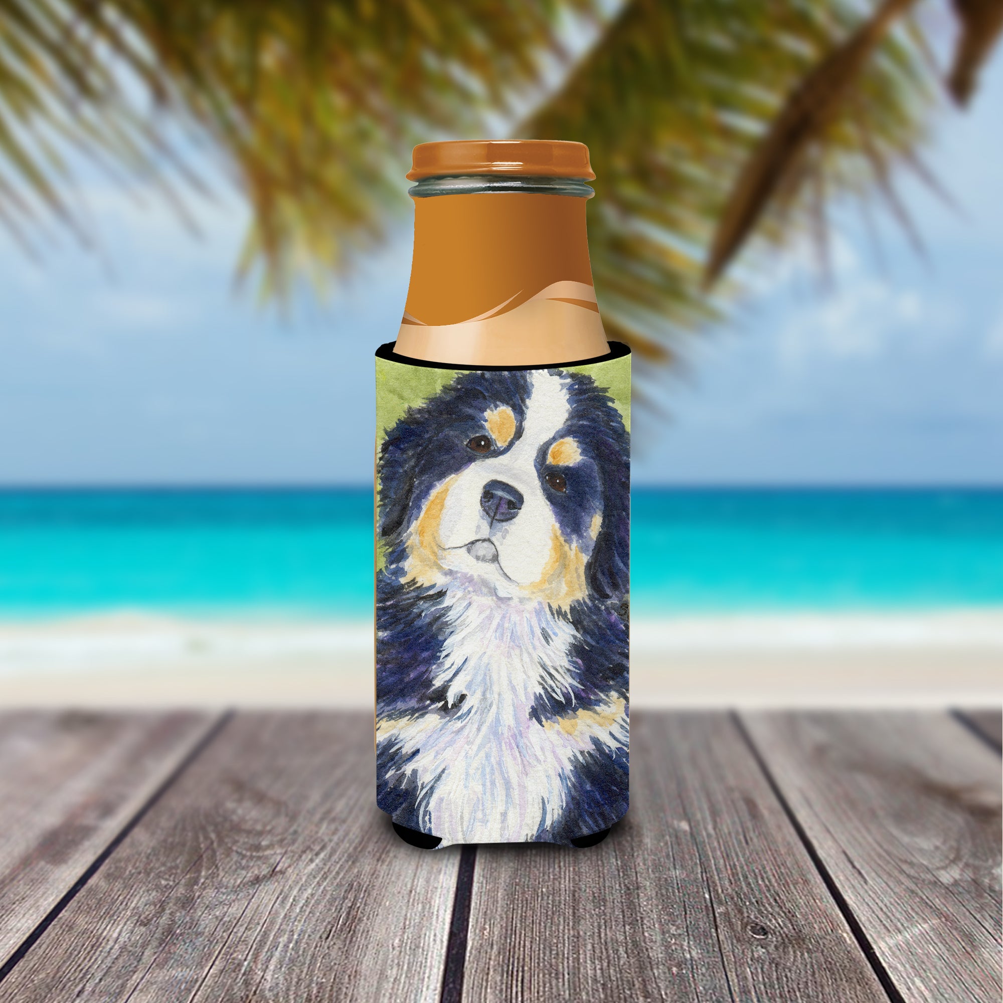 Bernese Mountain Dog Ultra Beverage Insulators for slim cans SS1059MUK.