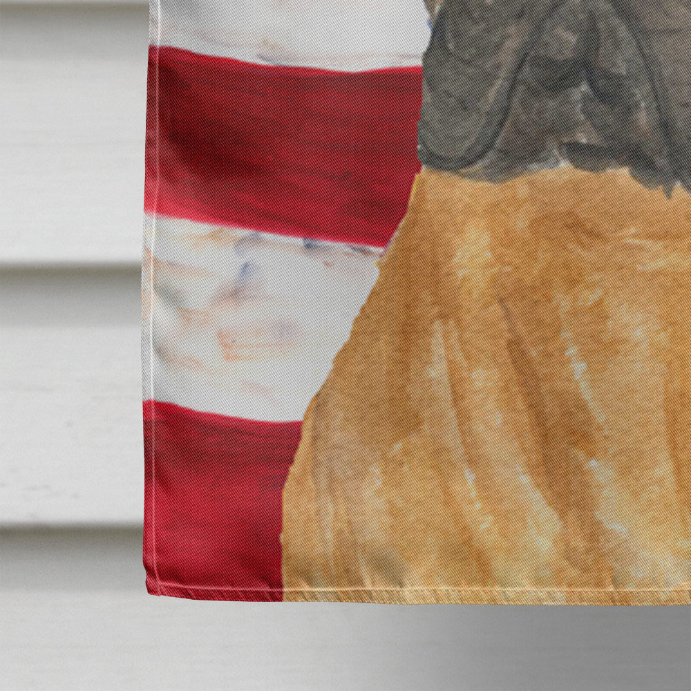 USA American Flag with Bullmastiff Flag Canvas House Size  the-store.com.