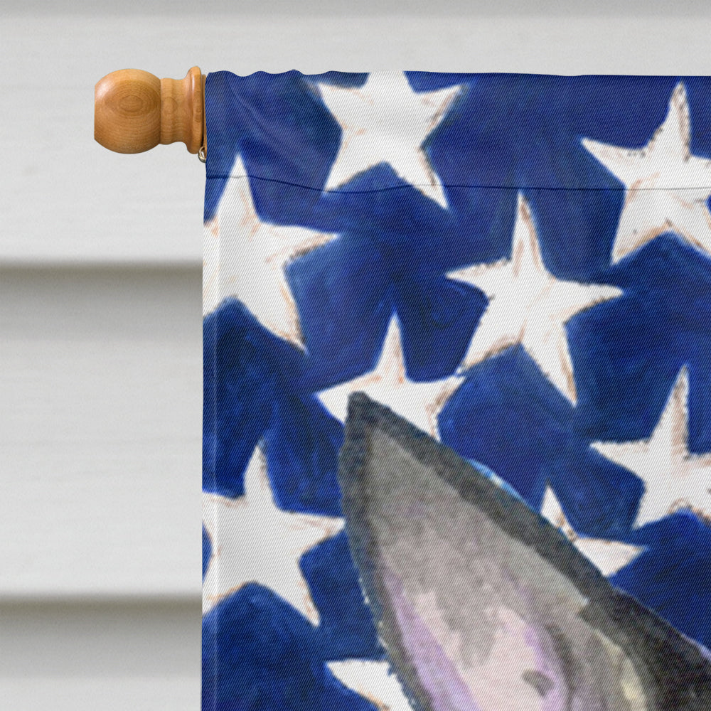 USA American Flag with Fox Terrier Flag Canvas House Size
