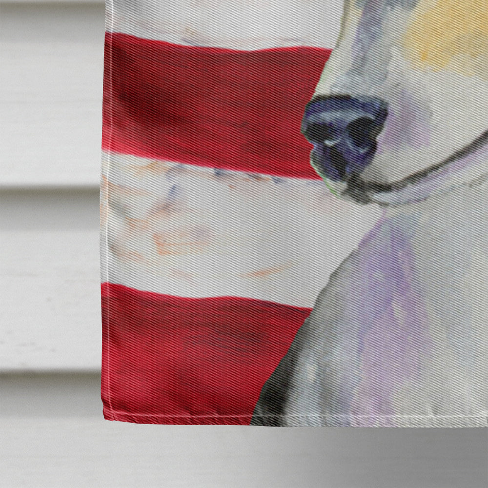 Drapeau américain USA avec drapeau Fox Terrier Taille de la maison en toile
