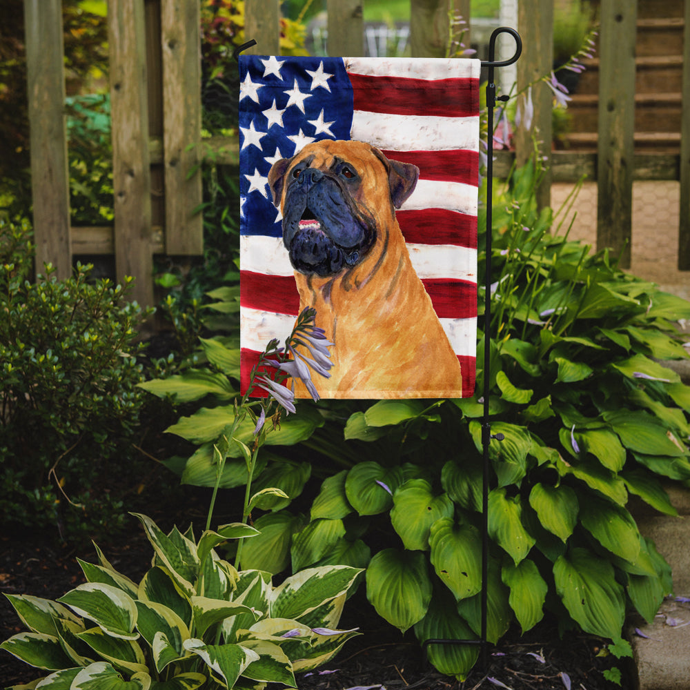 USA American Flag with Bullmastiff Flag Garden Size