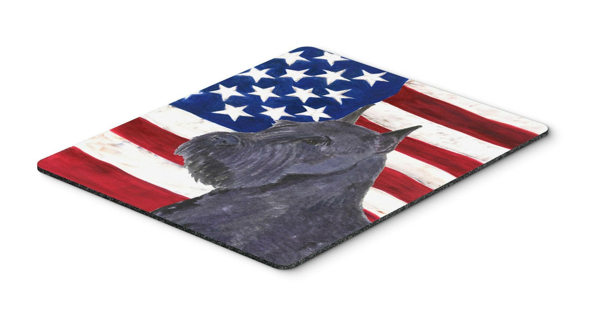 USA American Flag with Schnauzer Mouse Pad, Hot Pad or Trivet by Caroline's Treasures