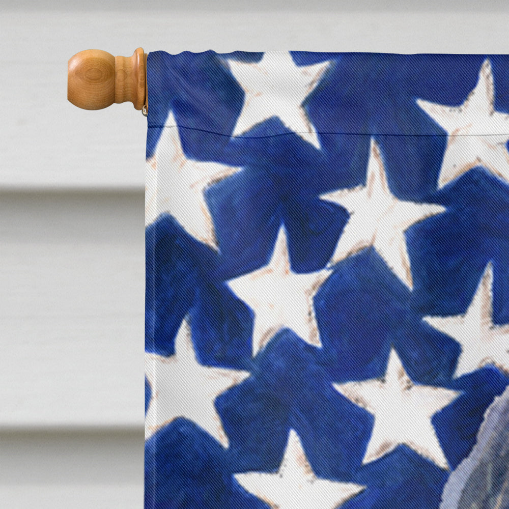 Drapeau américain des États-Unis avec drapeau de chien de berger de Bergame Taille de la maison en toile