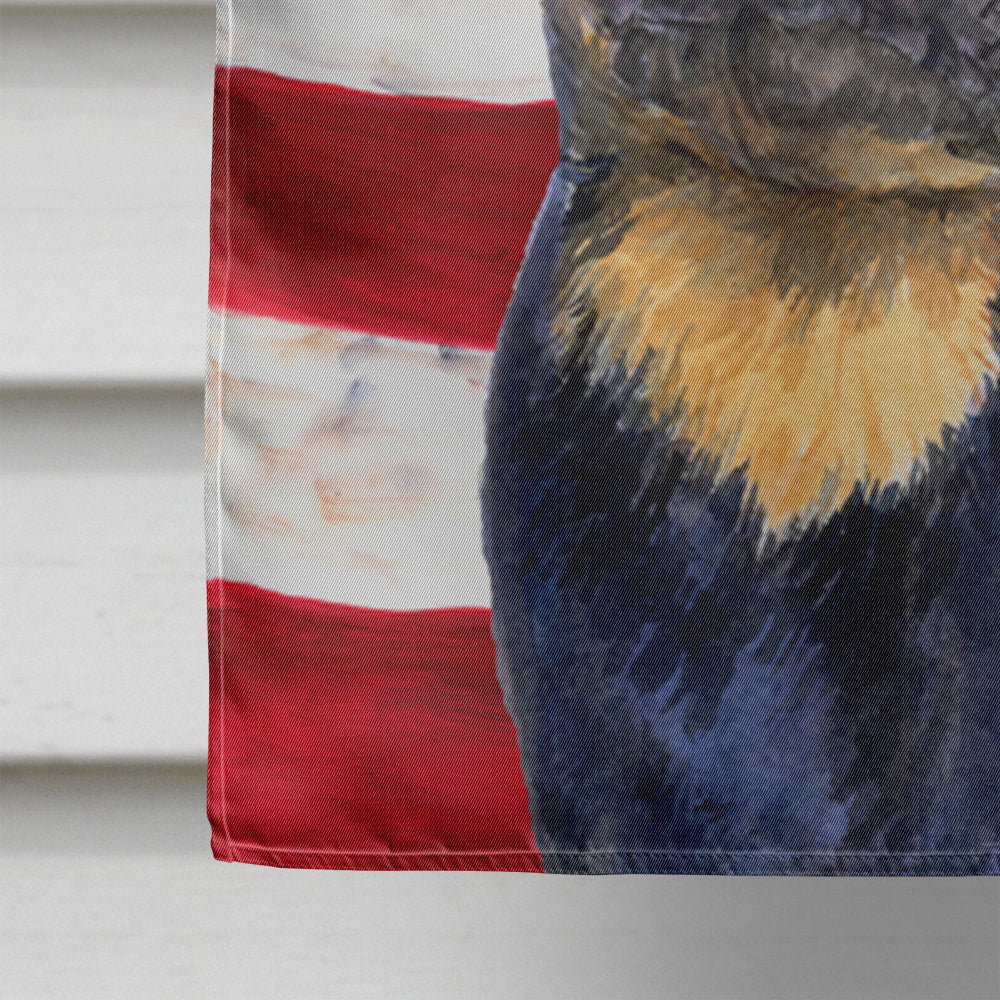Drapeau américain USA avec drapeau Rottweiler Taille de la maison en toile