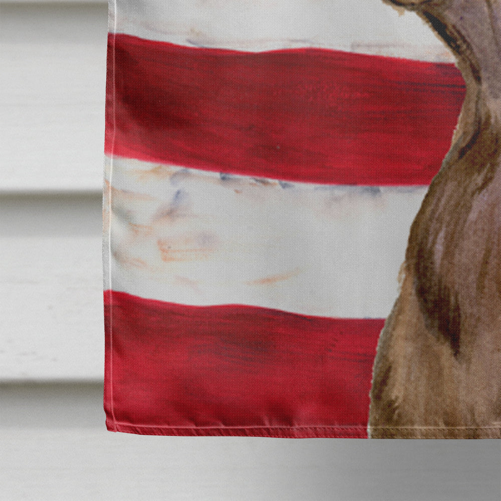 USA American Flag with Field Spaniel Flag Canvas House Size  the-store.com.