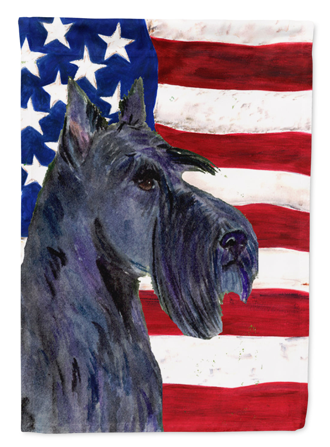 Drapeau américain USA avec drapeau écossais Terrier Taille de la maison en toile