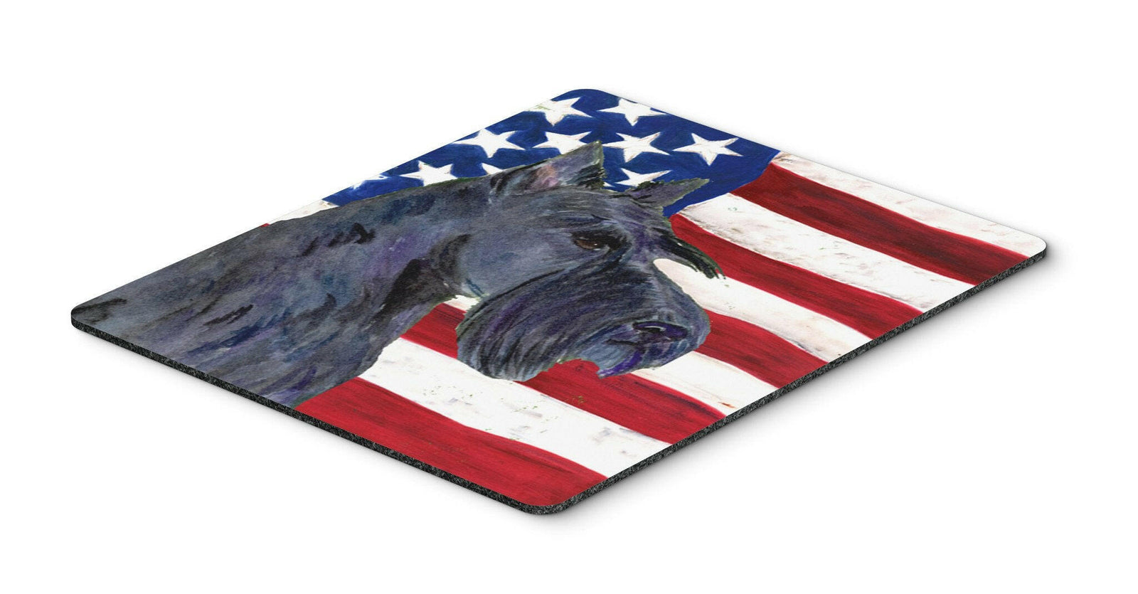 USA American Flag with Scottish Terrier Mouse Pad, Hot Pad or Trivet by Caroline's Treasures