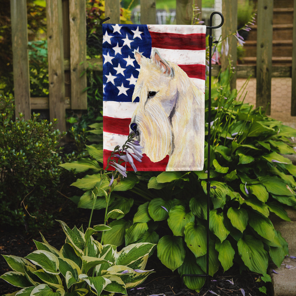 USA American Flag with Scottish Terrier Flag Garden Size
