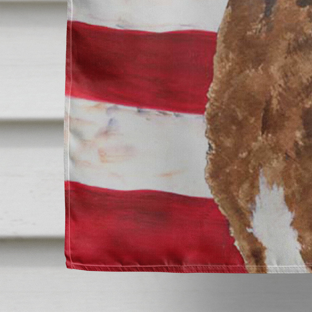 USA American Flag with Curly Coated Retriever Flag Canvas House Size
