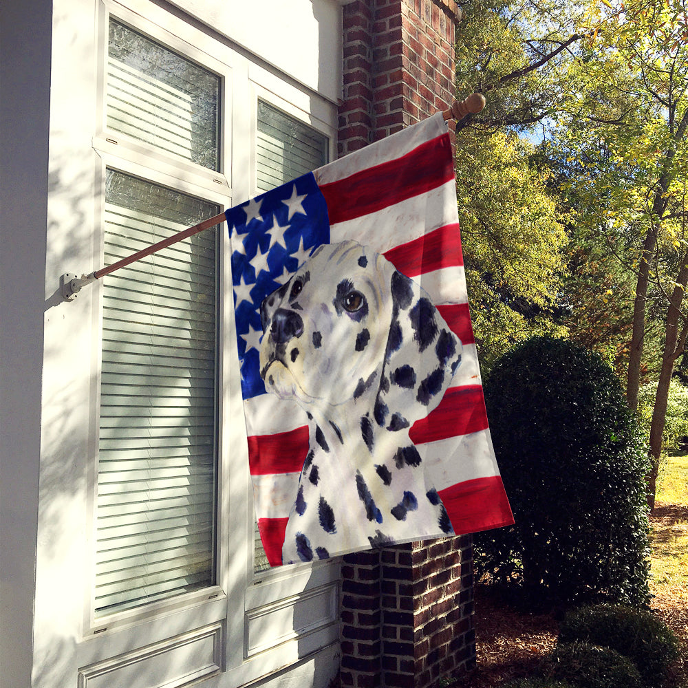 Drapeau américain USA avec drapeau dalmatien Taille de la maison en toile