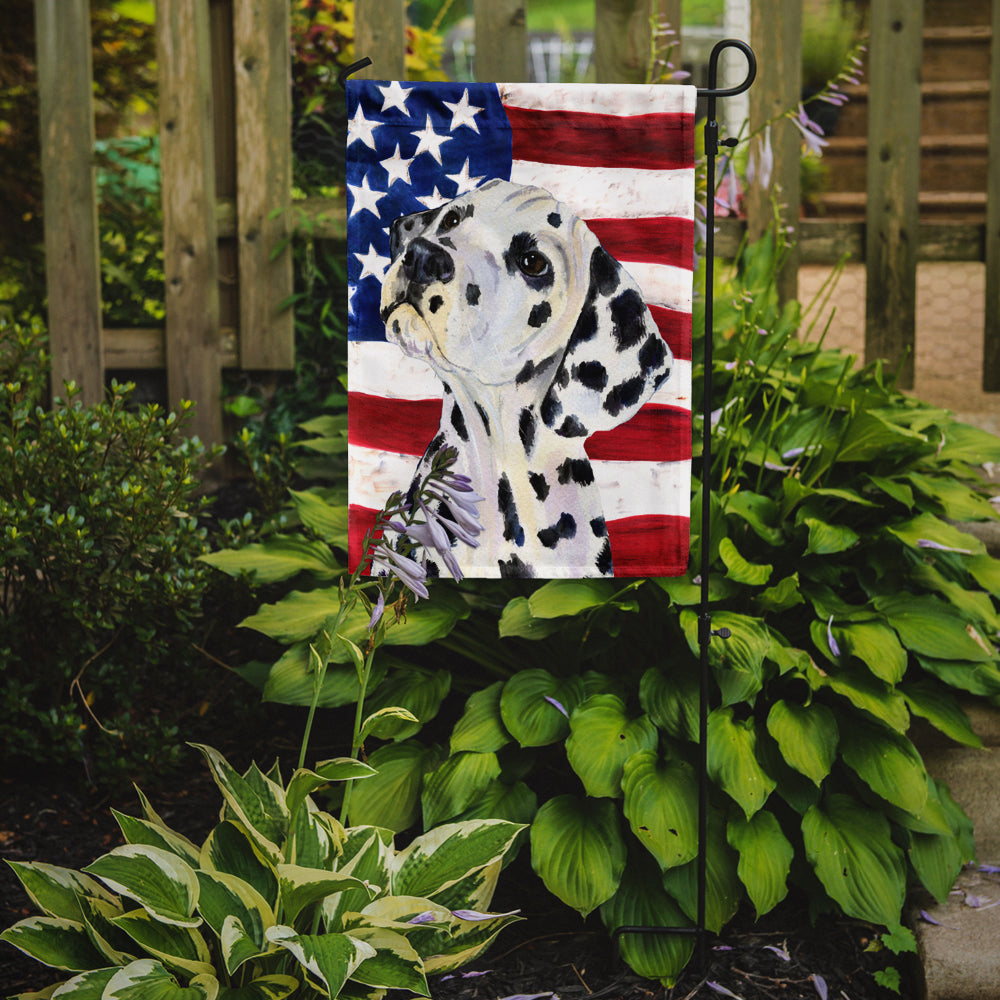 USA American Flag with Dalmatian Flag Garden Size.