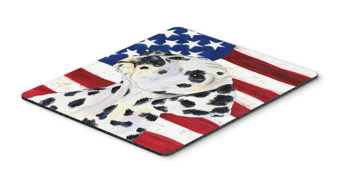 USA American Flag with Dalmatian Mouse Pad, Hot Pad or Trivet by Caroline&#39;s Treasures