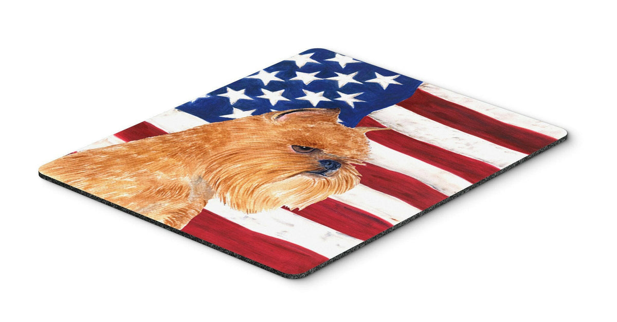 USA American Flag with Brussels Griffon Mouse Pad, Hot Pad or Trivet by Caroline&#39;s Treasures