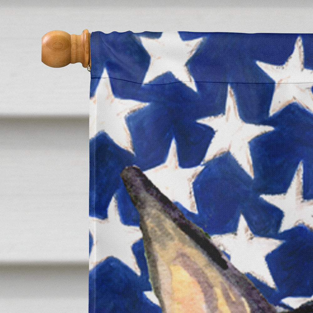 USA American Flag with Doberman Flag Canvas House Size