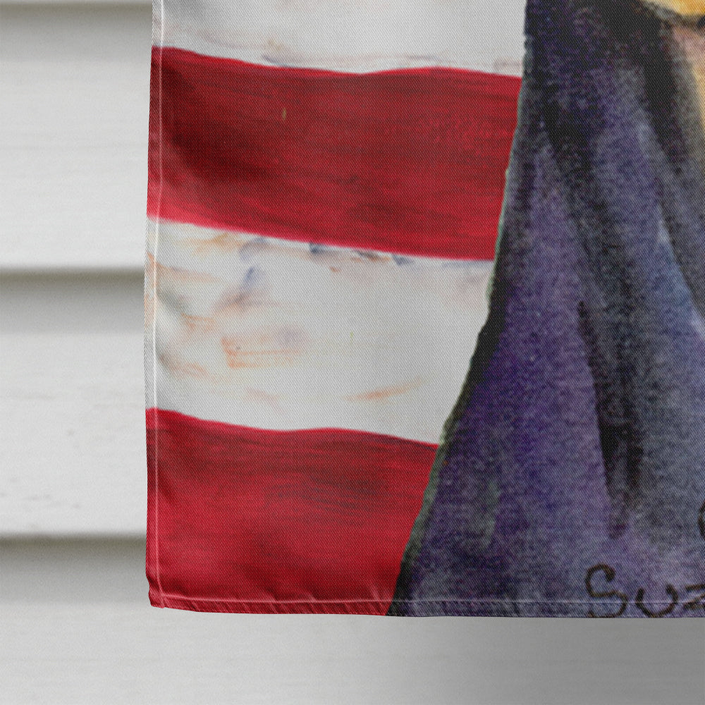 USA American Flag with Doberman Flag Canvas House Size