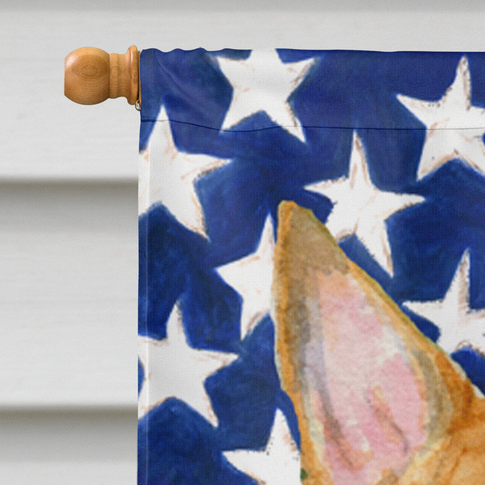 USA American Flag with Bull Terrier Flag Canvas House Size  the-store.com.
