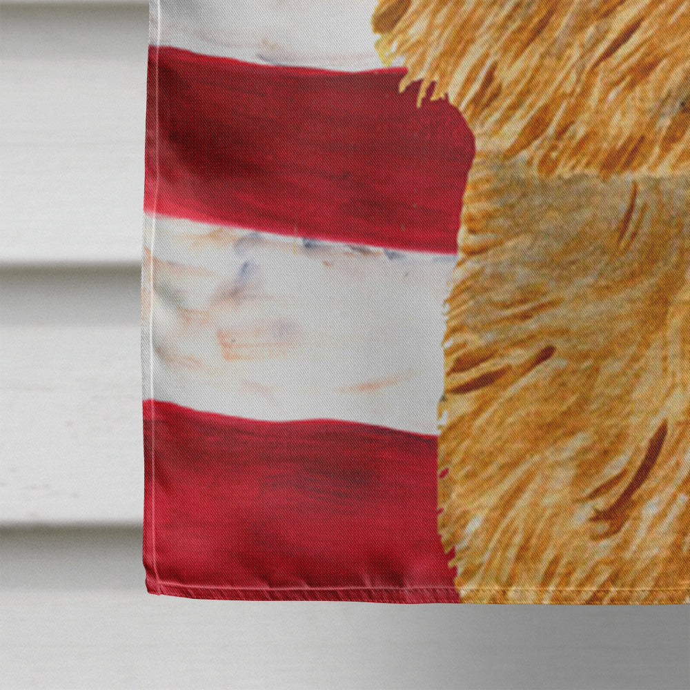 USA American Flag with Norwich Terrier Flag Canvas House Size
