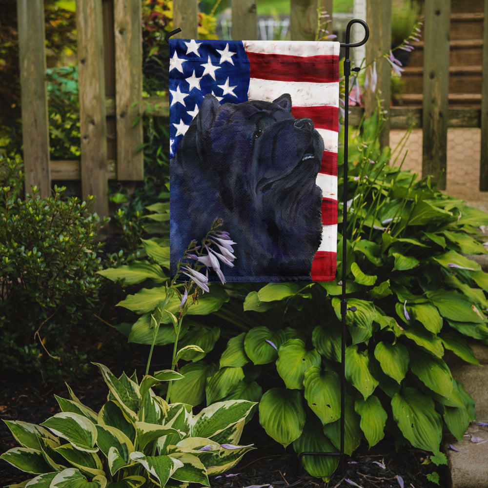 Drapeau américain des États-Unis avec drapeau Chow Chow Taille du jardin