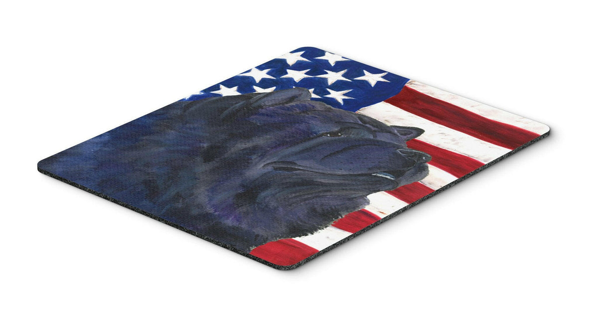 USA American Flag with Chow Chow Mouse Pad, Hot Pad or Trivet by Caroline&#39;s Treasures