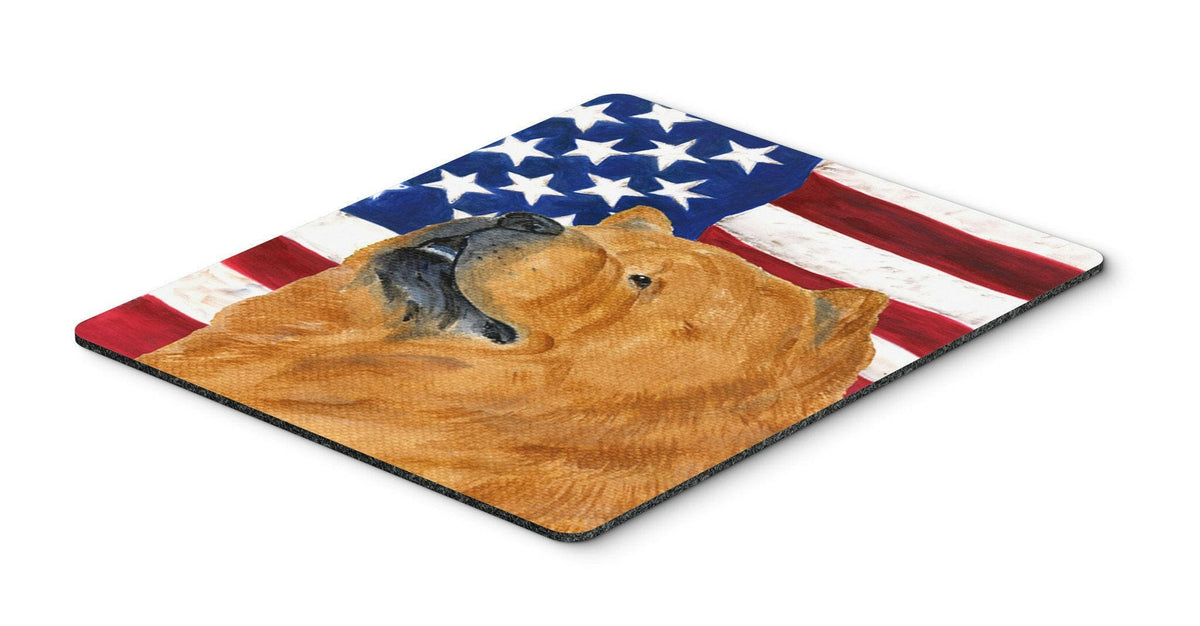 USA American Flag with Chow Chow Mouse Pad, Hot Pad or Trivet by Caroline&#39;s Treasures