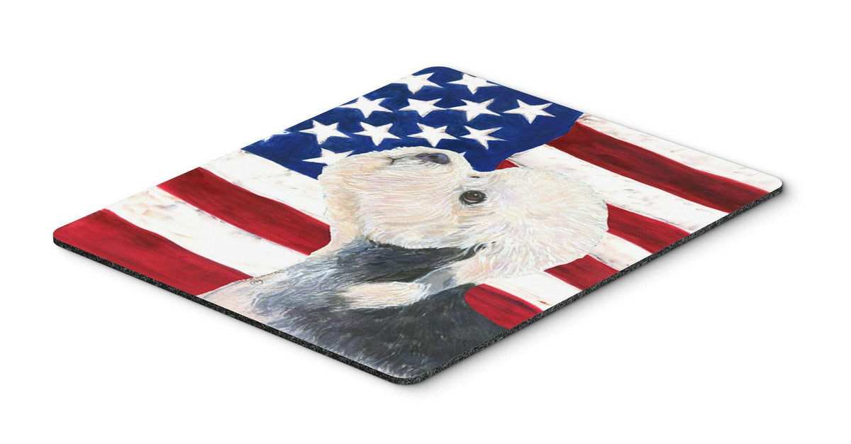 USA American Flag with Dandie Dinmont Terrier Mouse Pad, Hot Pad or Trivet by Caroline&#39;s Treasures