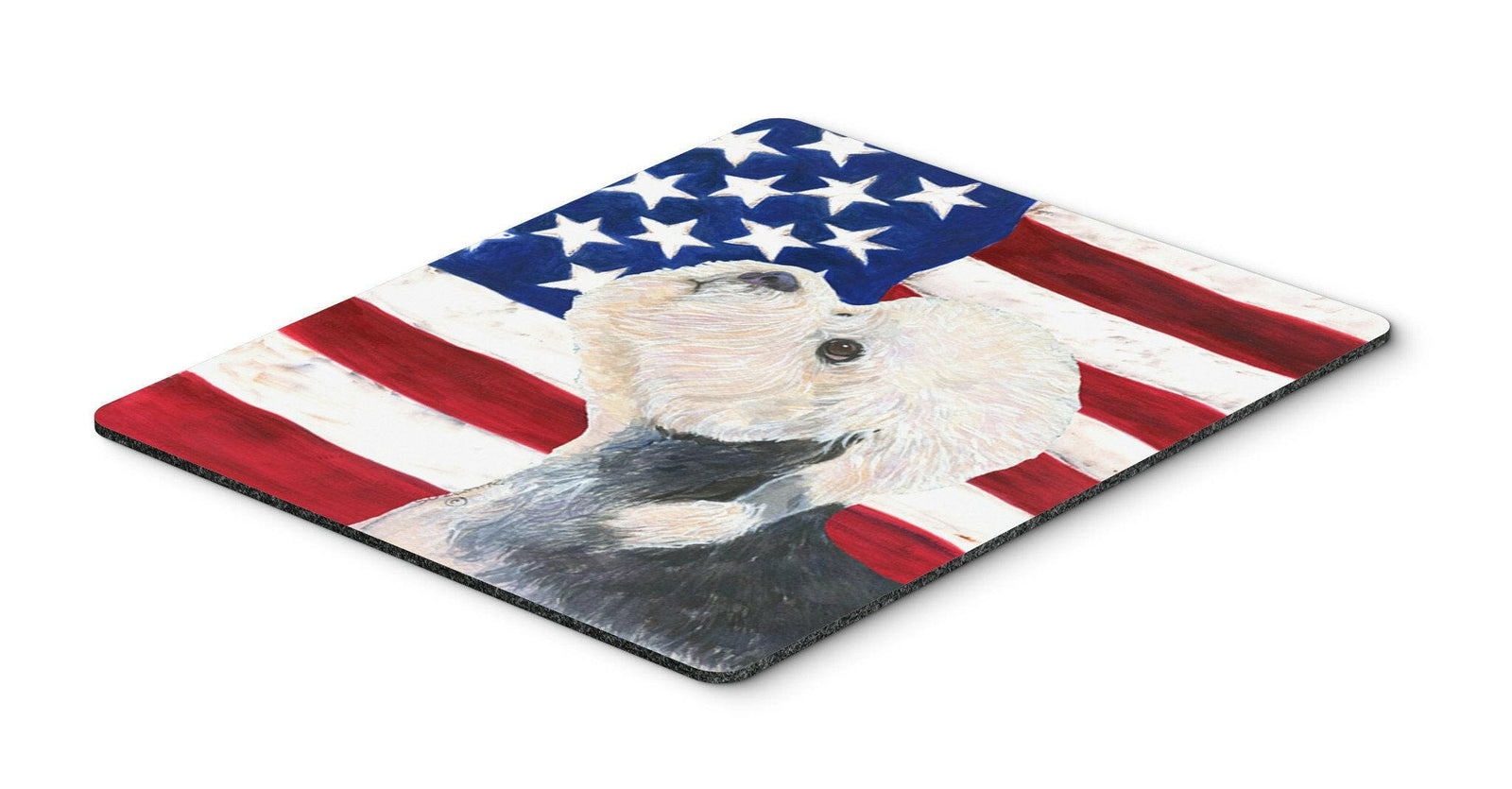 USA American Flag with Dandie Dinmont Terrier Mouse Pad, Hot Pad or Trivet by Caroline's Treasures
