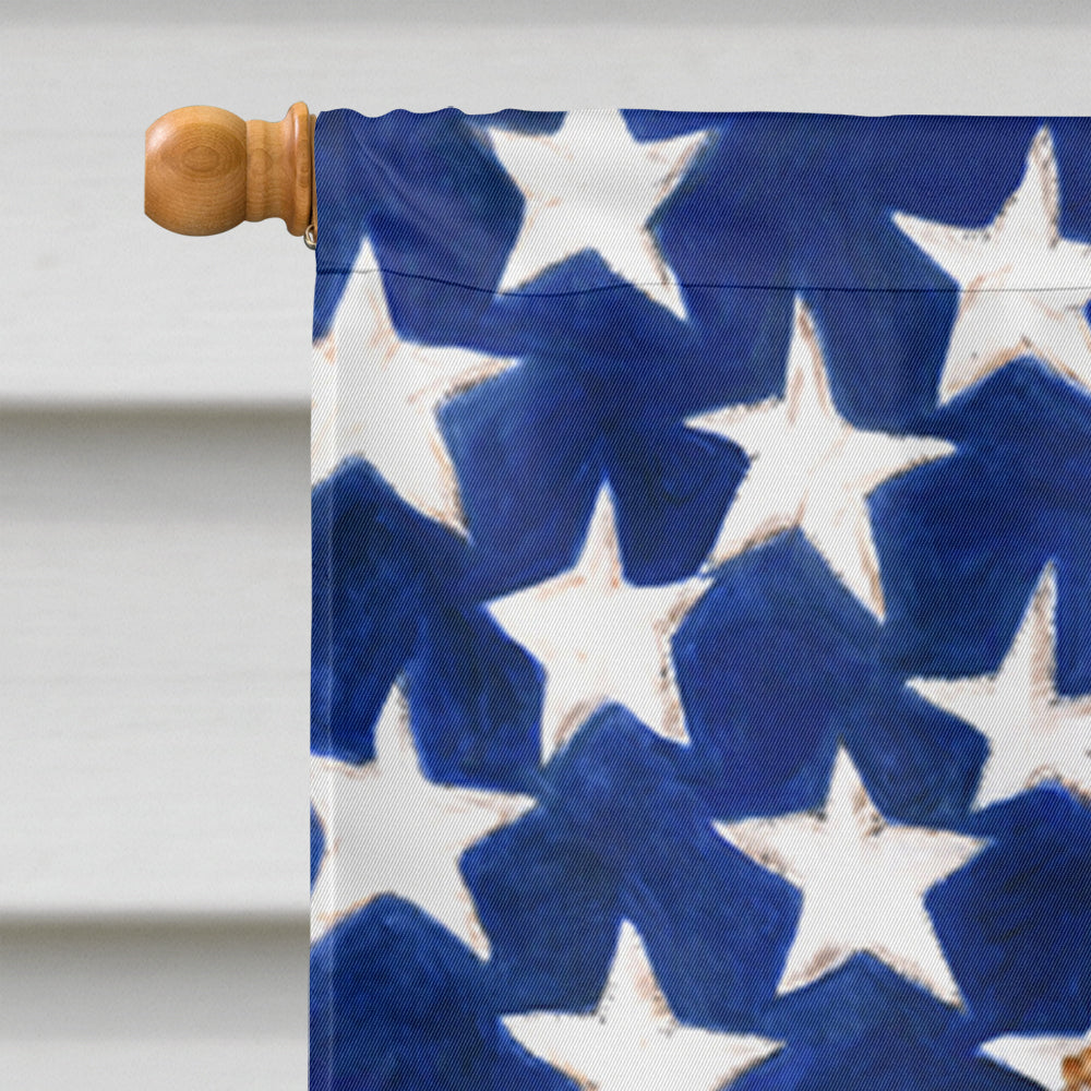USA American Flag with Jack Russell Terrier Flag Canvas House Size
